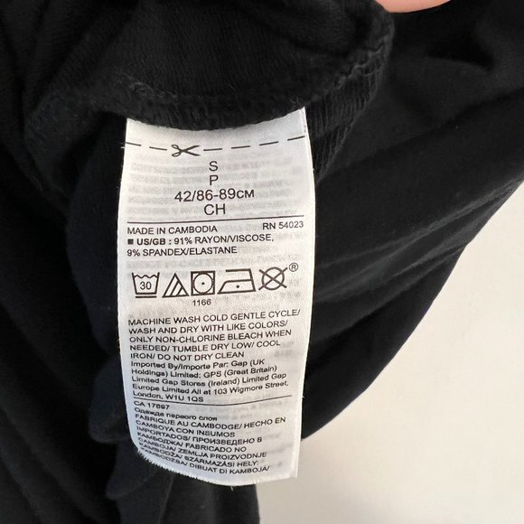 Banana Republic Side Slit Midi Dress, Black, Small - Picture 7 of 8